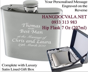 Bình inox mini Hip Flask 7 ounce (207ml)