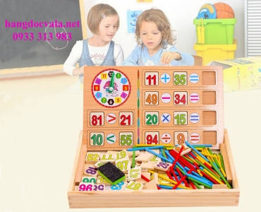 Bảng gỗ 2 mặt cho trẻ học toán