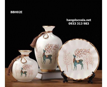 BỘ BÌNH HOA TRANG TRÍ GỐM SỨ DECOR ĐỘC ĐÁO