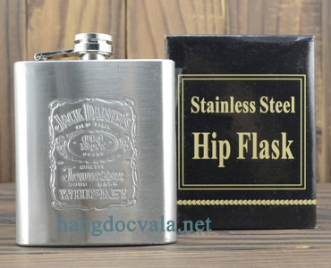 Bình bi-đông mini Hip Flask 7 ounce, Jack Daniels logo (207ml)