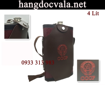 Bình Inox CCCP bọc da 4 lít kèm túi da 