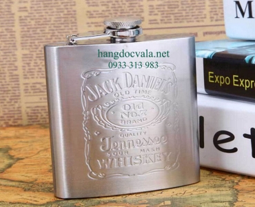 Bình inox 6oz dập logo Jack Daniels
