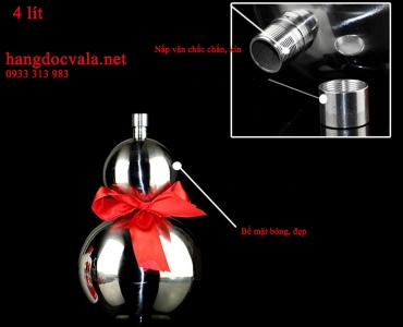 Bình đựng rượu Inox hồ lô 4 lít