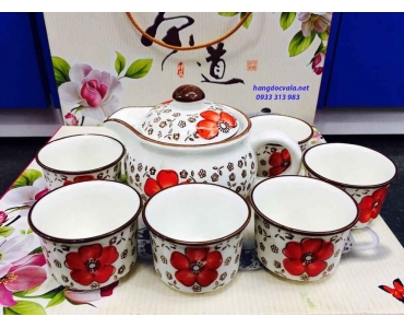 Bộ ấm trà hoa anh đào Nhật Bản cao cấp