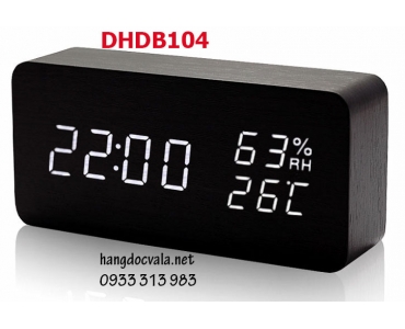 ĐỒNG HỒ GỖ LED ĐỂ BÀN HIỂN THỊ 2 DÒNG LED ĐỘC ĐÁO (MẪU TRUNG)