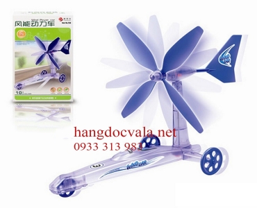 Đồ chơi lắp ráp mô hình xe đua dùng sức gió