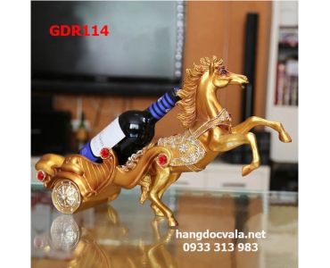 KỆ RƯỢU TRANG TRÍ NGỰA TUNG VÓ