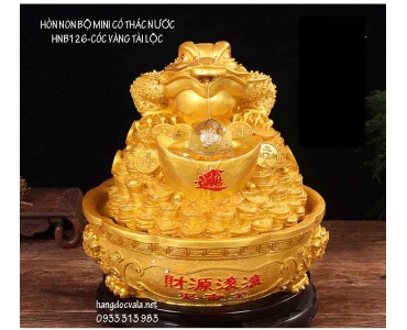 HÒN NON BỘ MINI CÓ THÁC NƯỚC PHONG THỦY-CÓC VÀNG TÀI LỘC