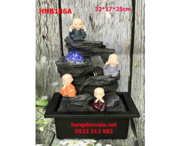 THÁC NƯỚC PHONG THỦY ĐỂ BÀN 4 CHÚ TIỂU NHI TRÊN NÚI ĐÁ