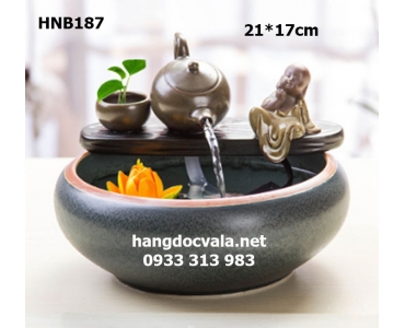 THÁC NƯỚC MINI CHÚ TIỂU MƠ MÀNG BÊN ẤM TRÀ