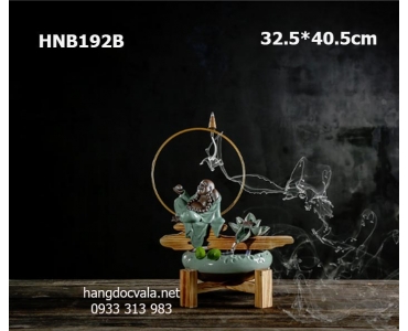 THÁC NƯỚC PHONG THỦY MINI DI LẶC THƯỞNG TRÀ BÊN SUỐI (MẪU 02)