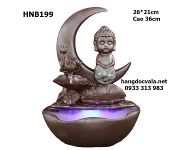 THÁC NƯỚC BẰNG GỐM PHẬT TỰA ÁNH TRĂNG