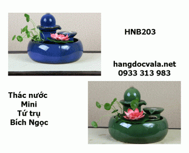 HÒN NON BỘ MINI CÓ THÁC NƯỚC-TỨ TRỤ BÍCH NGỌC