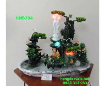 HÒN NON BỘ MINI NUÔI CÁ ĐỂ BÀN CÓ THÁC NƯỚC PHẬT BÀ TỎA ÁNH HÀO QUANG