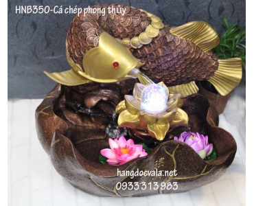 THÁC NƯỚC PHONG THỦY ĐỂ BÀN-CÁ CHÉP NHÃ NGỌC PHUN CHÂU