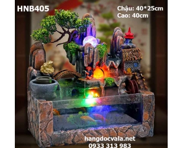 HÒN NON BỘ MINI NUÔI CÁ ĐỂ BÀN CÓ THÁC NƯỚC NGÔI NHÀ BÊN SUỐI