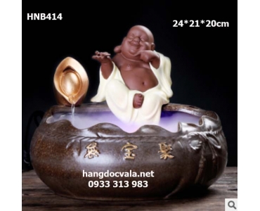 THÁC NƯỚC PHONG THỦY ĐỂ BÀN DI LẶC CẦM DƠI PHÚC TINH