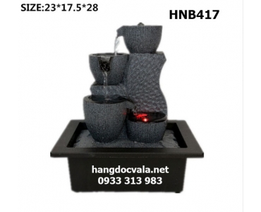 THÁC NƯỚC PHONG THỦY ĐỂ BÀN CỐI ĐÁ 4 TẦNG MINI