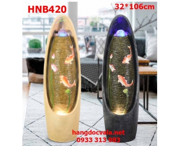 THÁC NƯỚC PHONG THỦY TRONG NHÀ CÁ CHÉP VỜN SEN HỒNG