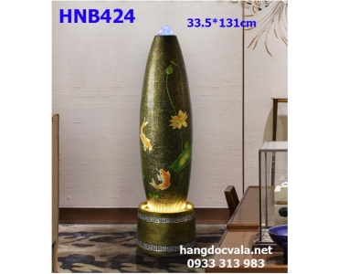 THÁC NƯỚC PHONG THỦY ĐỂ TRONG NHÀ CAO CẤP CÁ CHÉP VỜN SEN 1.31m