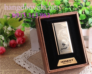 Bật lửa cảm ứng lắc Honest chạm Rồng đẳng cấp