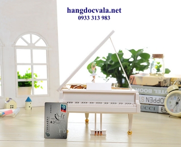 Hộp nhạc piano vũ công ballet, đèn led 7 màu lên dây cót cỡ lớn