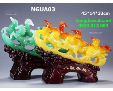 TƯỢNG BÁT MÃ TRUY PHONG ĐÁ NGỌC COMPOSITE