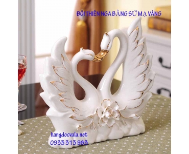 ĐÔI THIÊN NGA BẰNG SỨ MẠ VÀNG 02