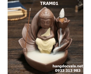 THÁC KHÓI TRẦM HƯƠNG PHONG THỦY PHẬT TỌA ĐÀI SEN